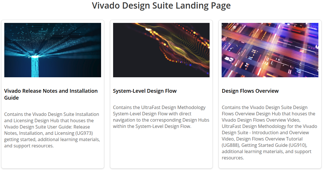 Vivado Design Suite Landing Page